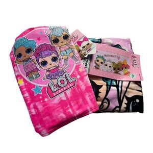 LOL Surprise Beach Towel & Swimsuit Set 7/8 Girls 2pc Tankini Pink Diva Star New